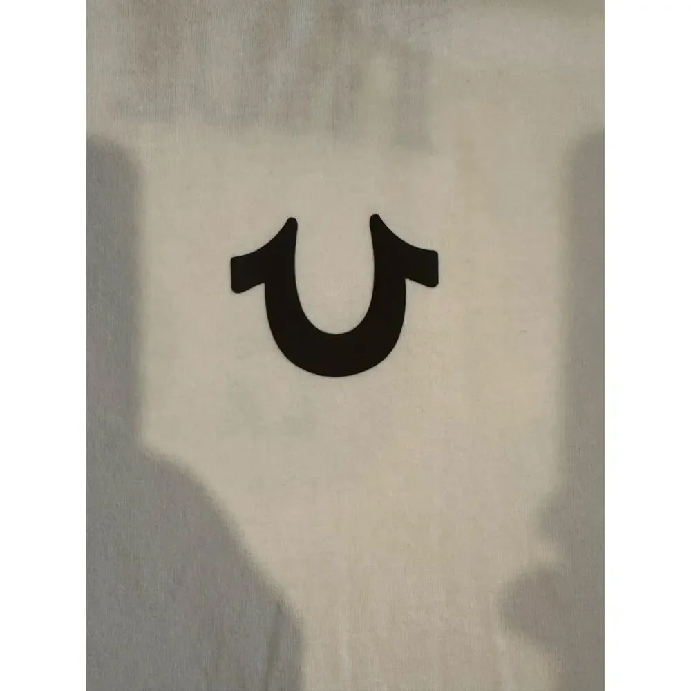 True Religion Men's Off-White World Tour LA Graphic T-Shirt Horseshoe NWT L